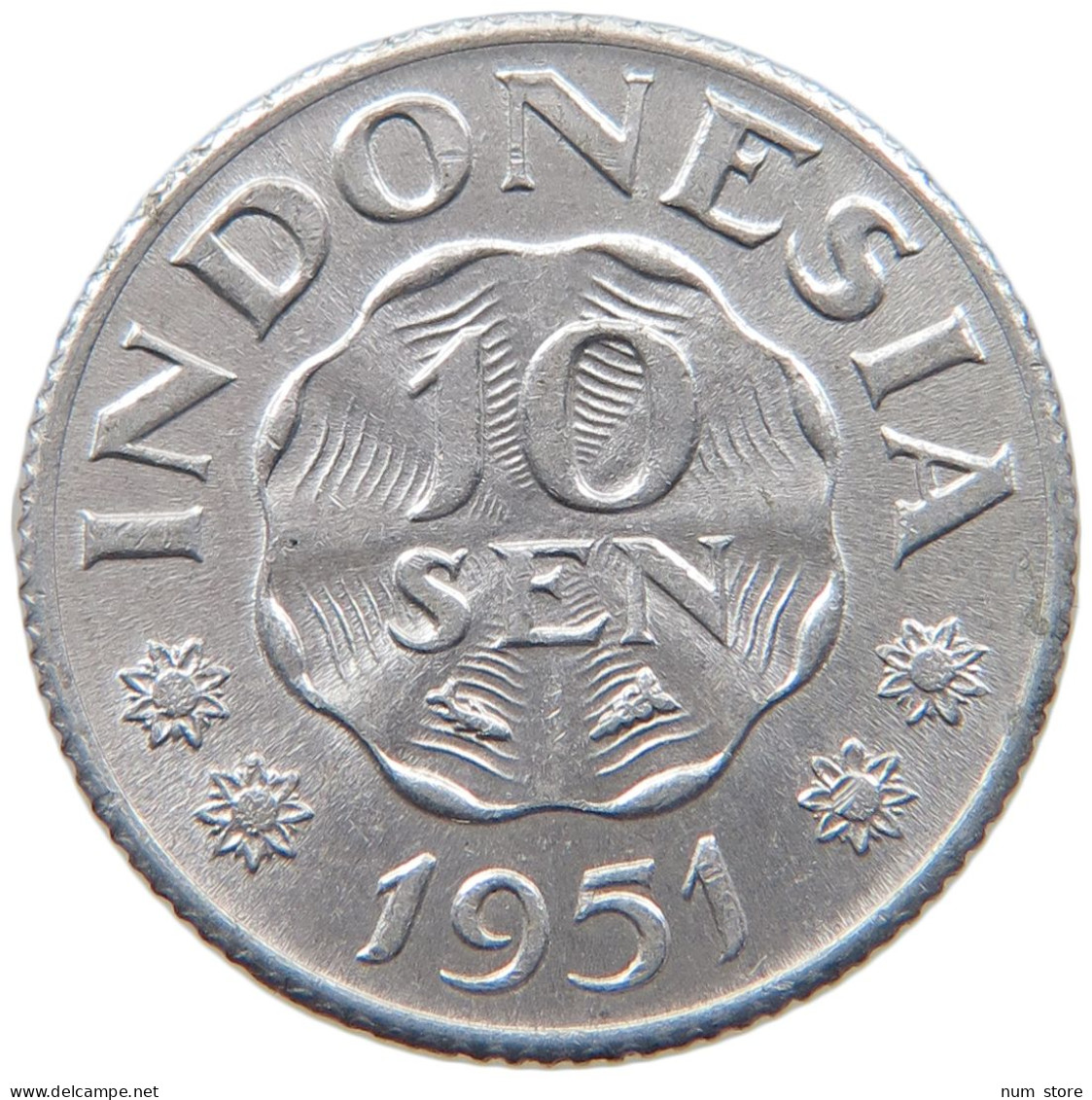 INDONESIA 10 SEN 1951 #s095 0565 - Indonésie