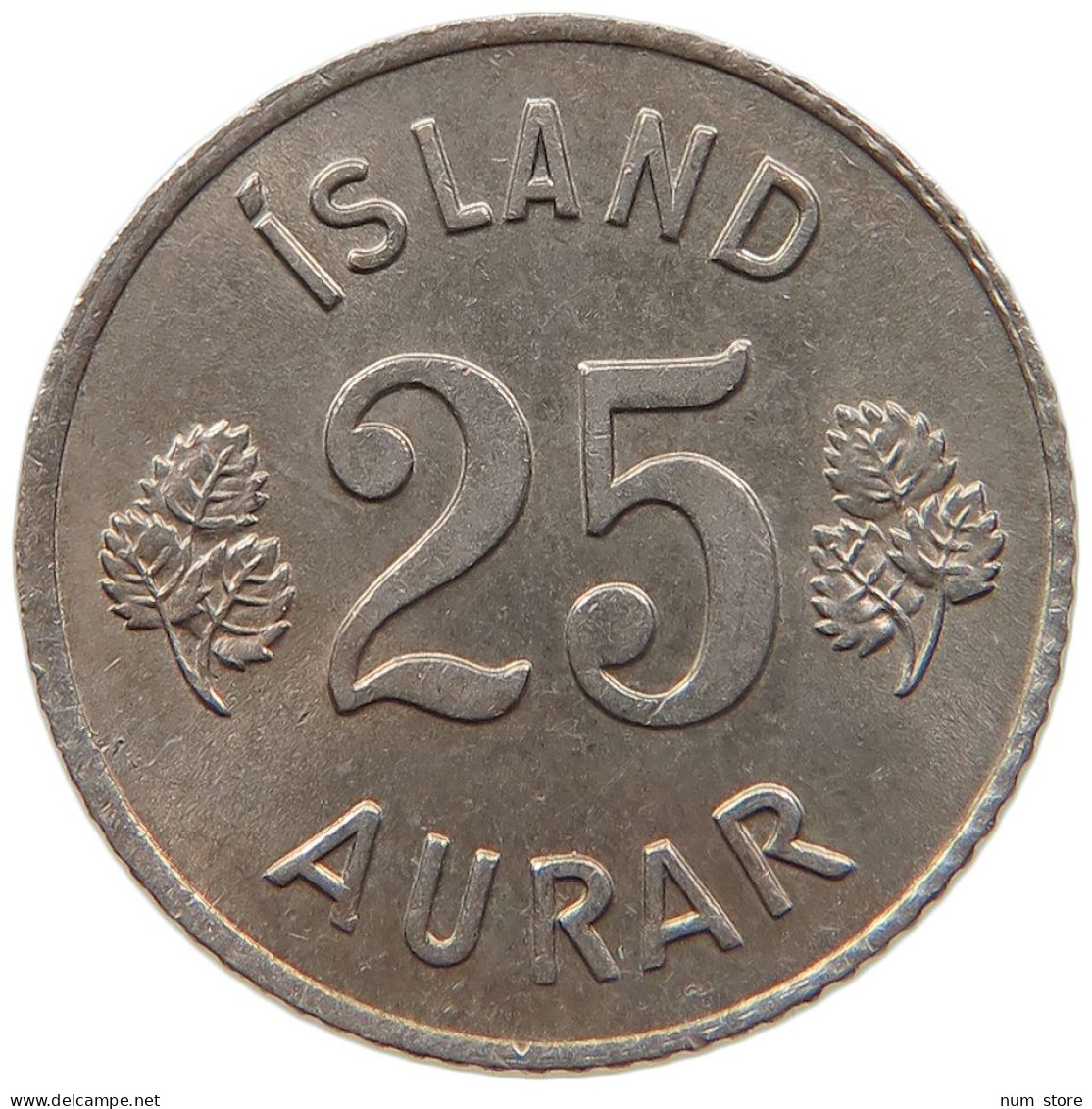 ICELAND 25 AURAR 1967 #s100 0331 - Islande