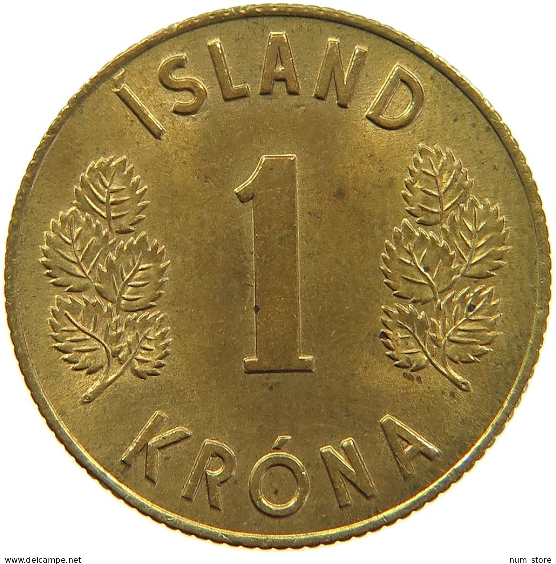 ICELAND 1 KRONA 1970 #s093 0355 - Iceland