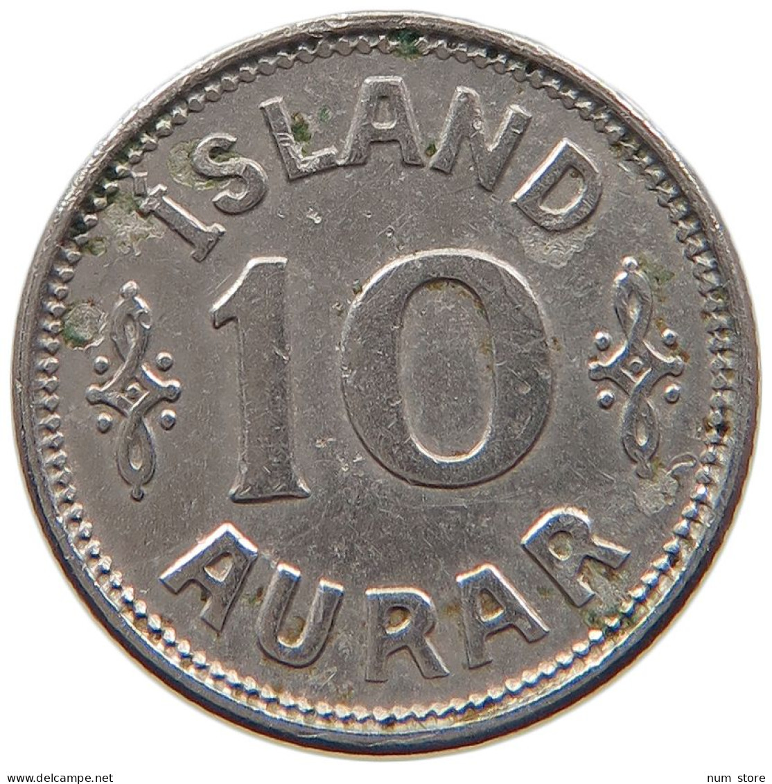 ICELAND 10 AURAR 1922 #s100 0051 - Islande