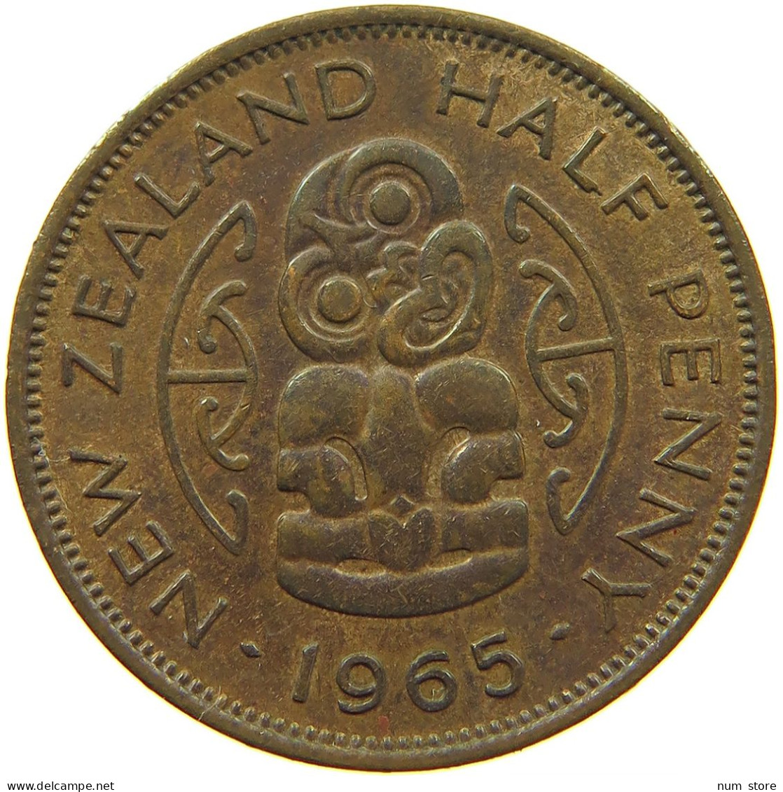 NEW ZEALAND 1/2 PENNY 1965 #s099 0383 - Nieuw-Zeeland