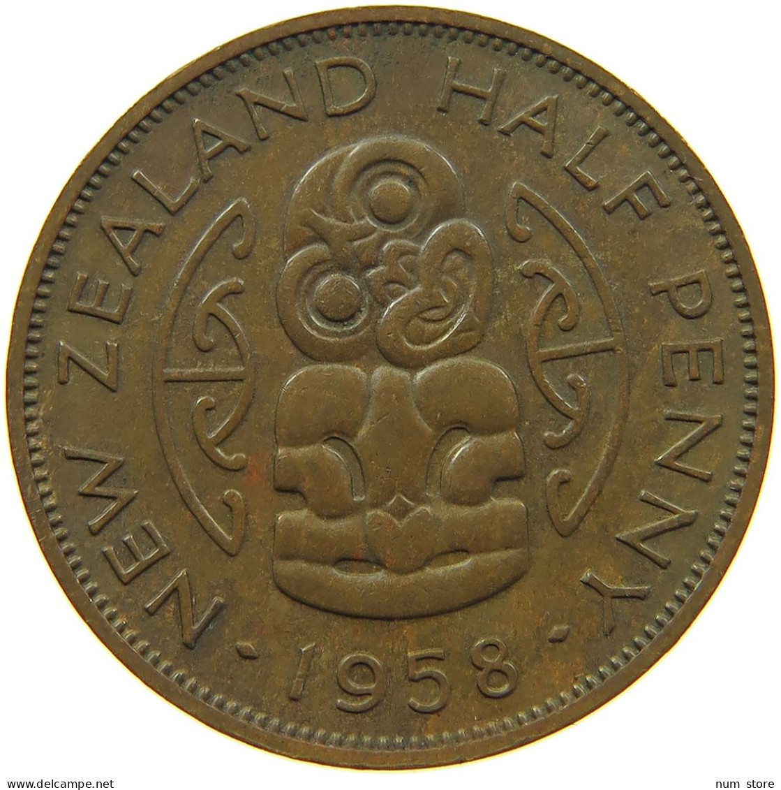 NEW ZEALAND 1/2 PENNY 1958 #s099 0385 - Nieuw-Zeeland