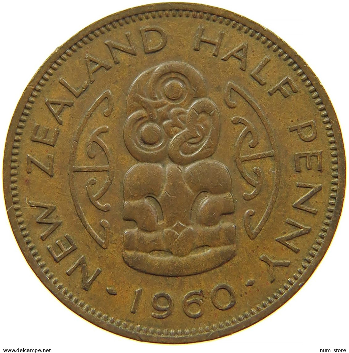 NEW ZEALAND 1/2 PENNY 1960 #s099 0401 - Nieuw-Zeeland