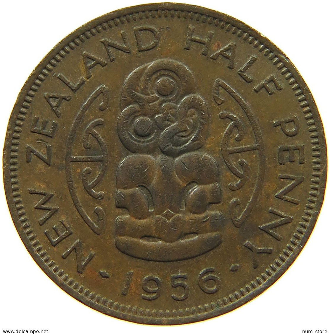 NEW ZEALAND 1/2 PENNY 1956 #s099 0381 - Nieuw-Zeeland