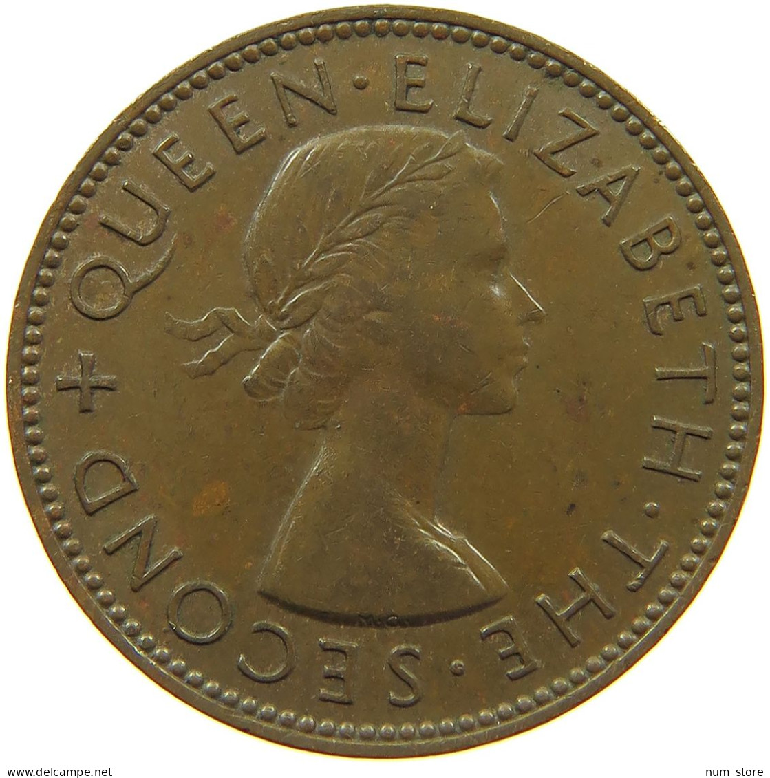 NEW ZEALAND 1/2 PENNY 1955 #s099 0387 - Nieuw-Zeeland