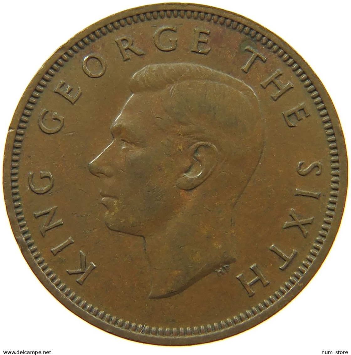 NEW ZEALAND 1/2 PENNY 1952 #s099 0357 - New Zealand