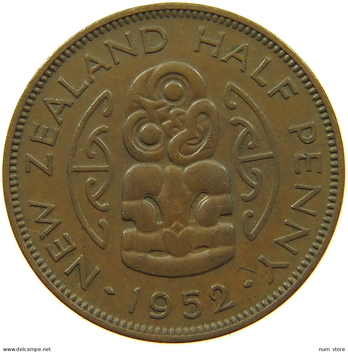 NEW ZEALAND 1/2 PENNY 1952 #s099 0357 - Nieuw-Zeeland