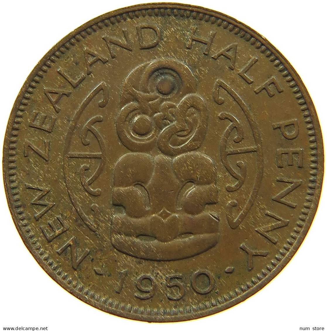 NEW ZEALAND 1/2 PENNY 1950 #s099 0369 - Neuseeland