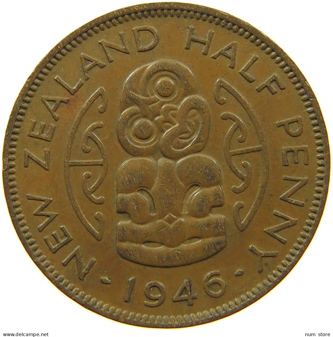 NEW ZEALAND 1/2 PENNY 1946 #s099 0367 - Nueva Zelanda