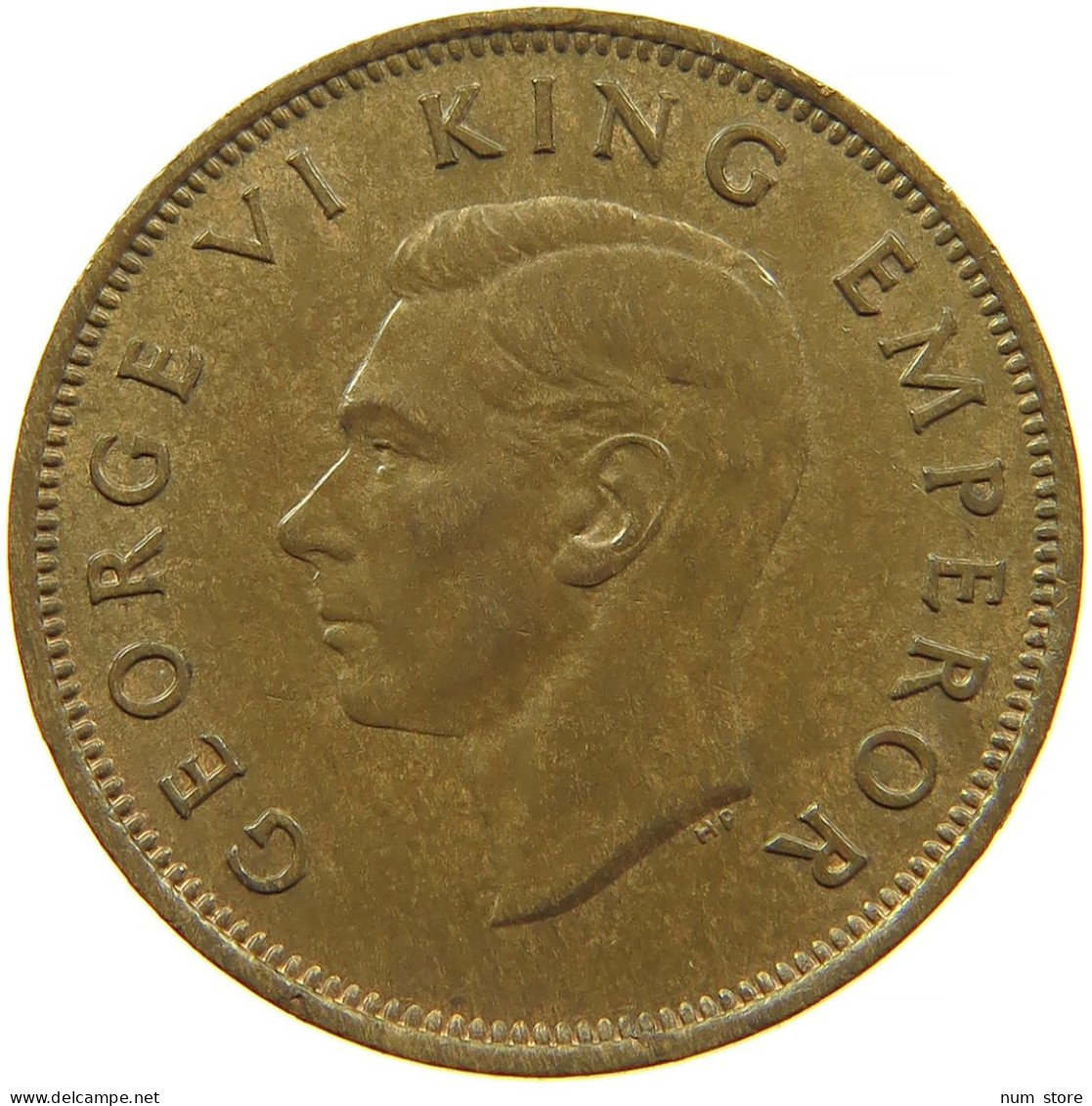 NEW ZEALAND 1/2 PENNY 1945 #s099 0365 - New Zealand