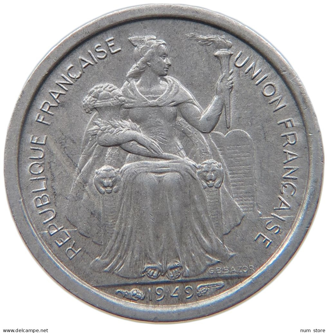 NEW CALEDONIA 50 CENTIMES 1949 #s089 0337 - Nieuw-Caledonië