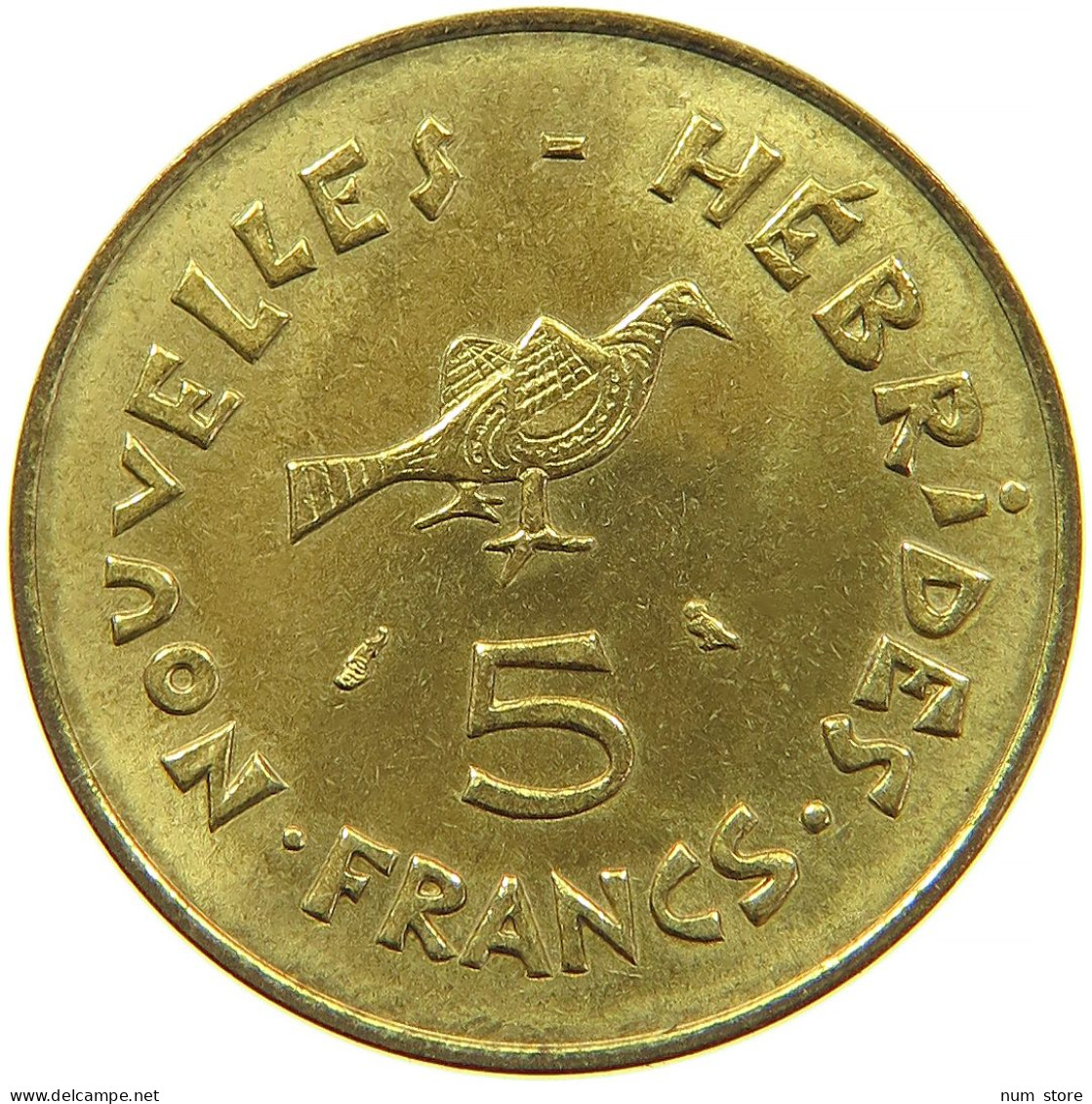 NEW HEBRIDES 5 FRANCS 1970 #s095 0617 - Nouvelles-Hébrides