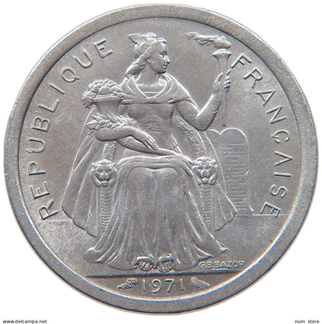 NEW CALEDONIA FRANC 1971 #s095 0579 - New Caledonia