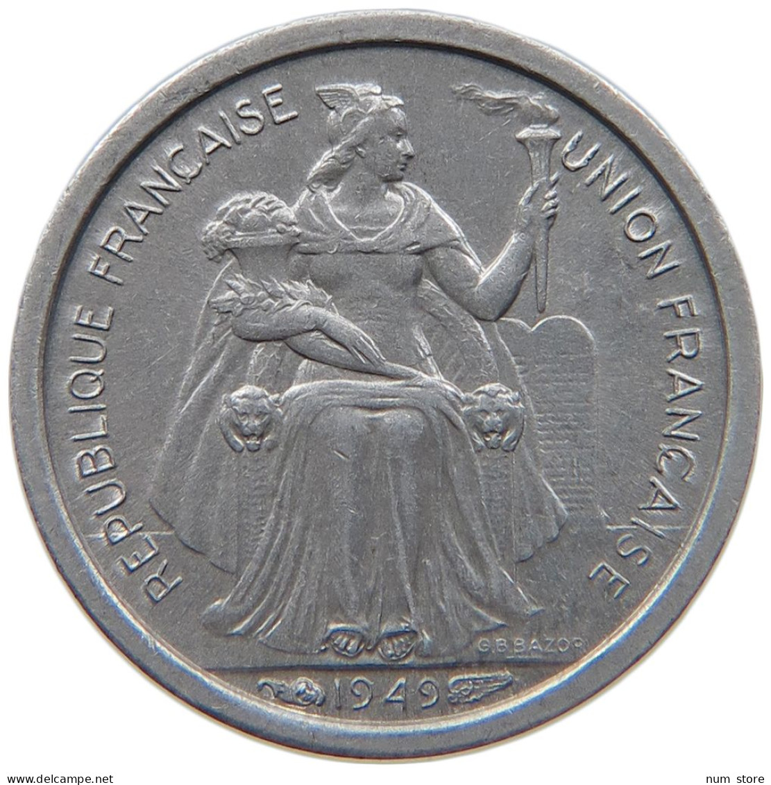 NEW CALEDONIA 50 CENTIMES 1949 #s089 0335 - Nieuw-Caledonië