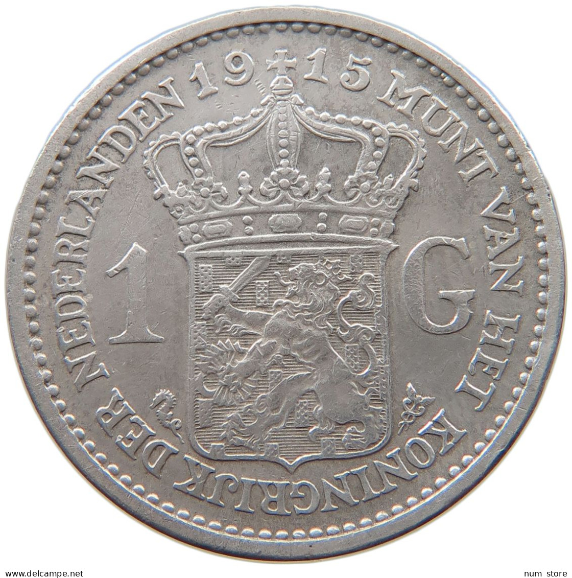 NETHERLANDS GULDEN 1915 #s101 0441 - 1 Florín Holandés (Gulden)