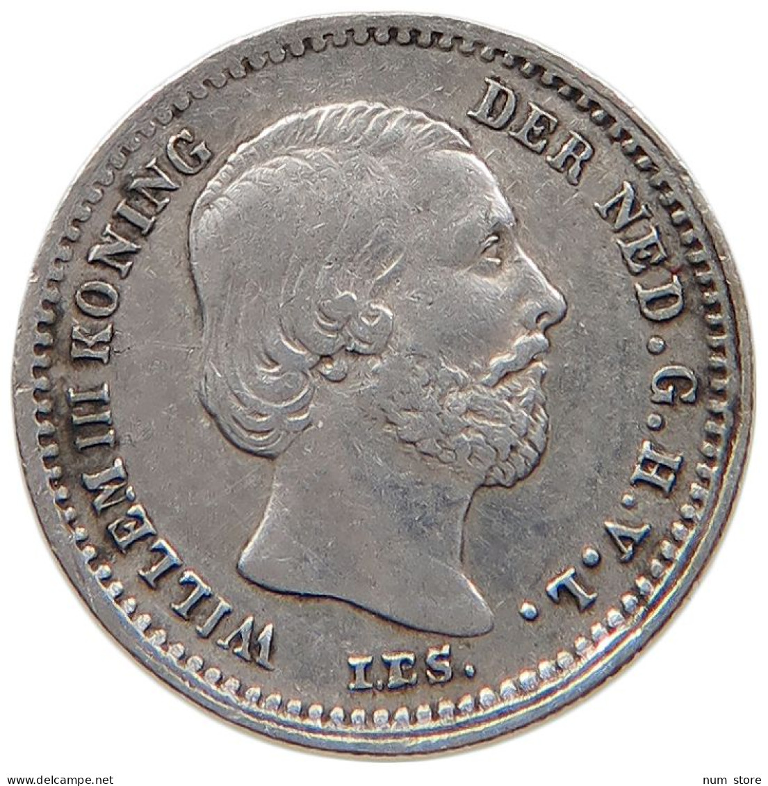 NETHERLANDS 5 CENTS 1863 #s100 0551 - 1849-1890 : Willem III