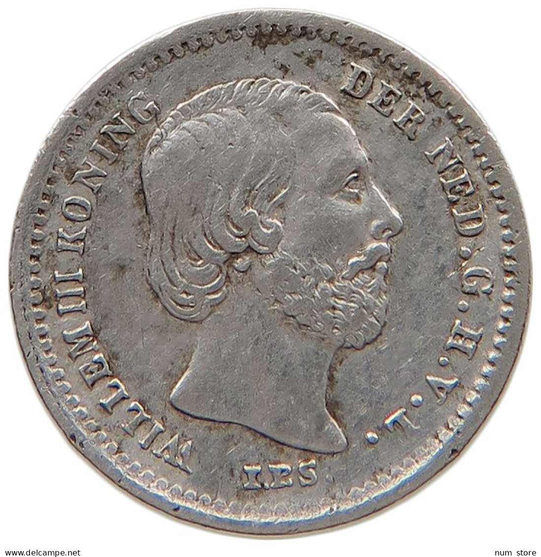 NETHERLANDS 5 CENTS 1855 #s100 0553 - 1849-1890 : Willem III