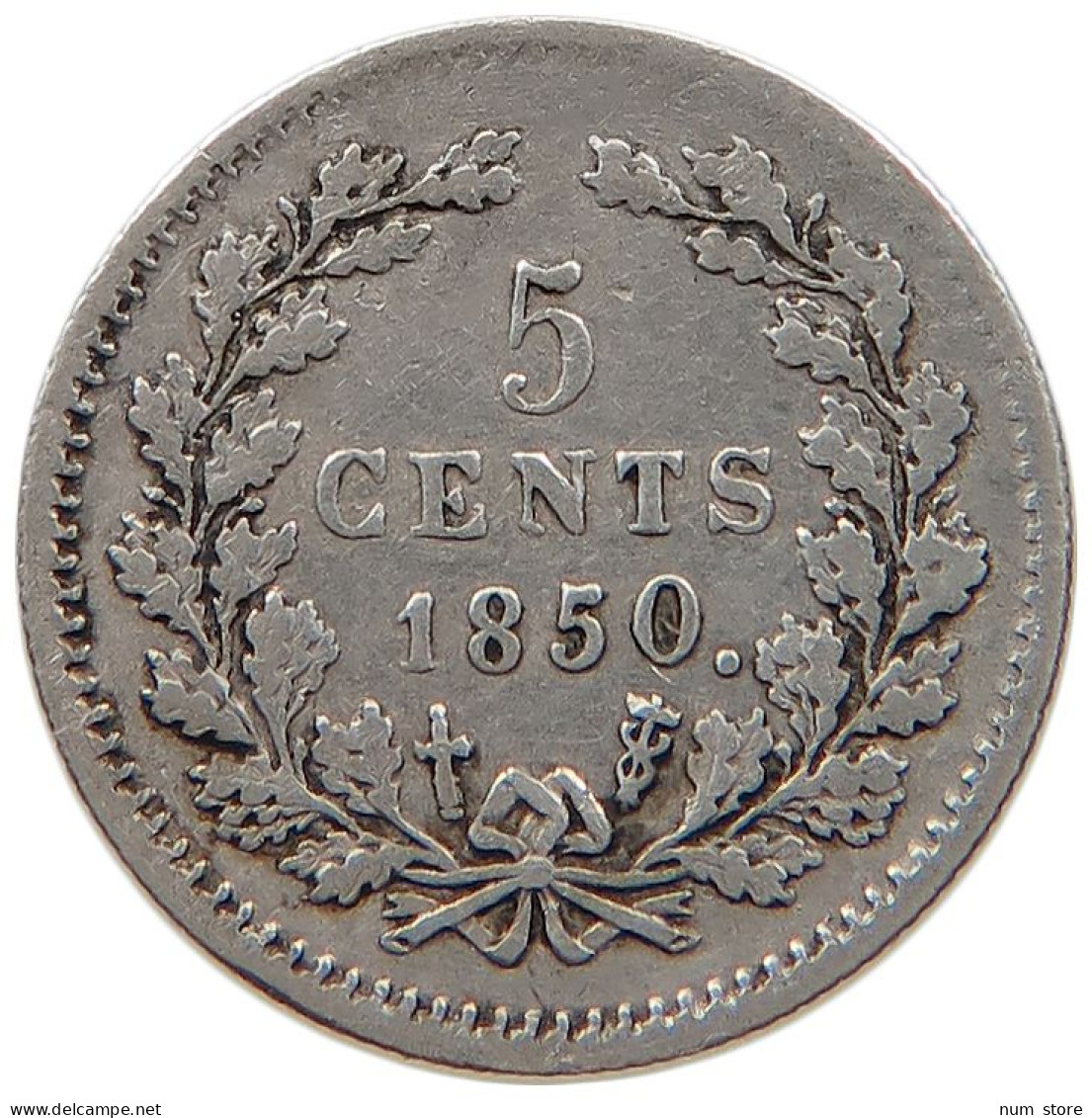 NETHERLANDS 5 CENTS 1850 #s100 0571 - 1849-1890: Willem III.