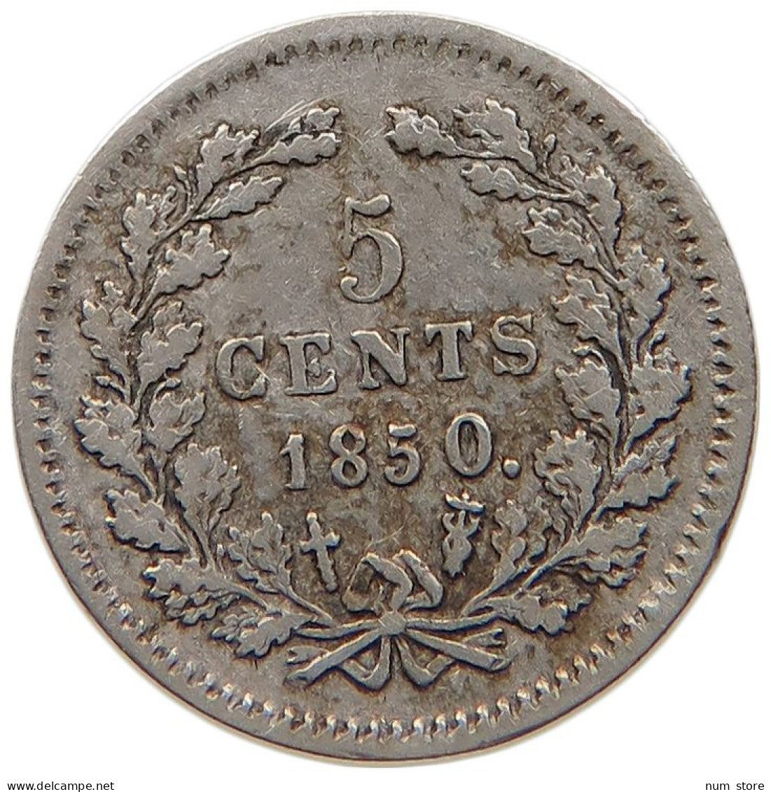 NETHERLANDS 5 CENTS 1850 #s100 0569 - 1849-1890: Willem III.