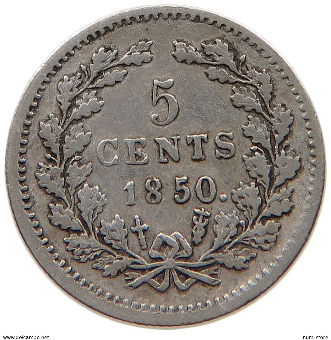 NETHERLANDS 5 CENTS 1850 #s100 0567 - 1849-1890 : Willem III