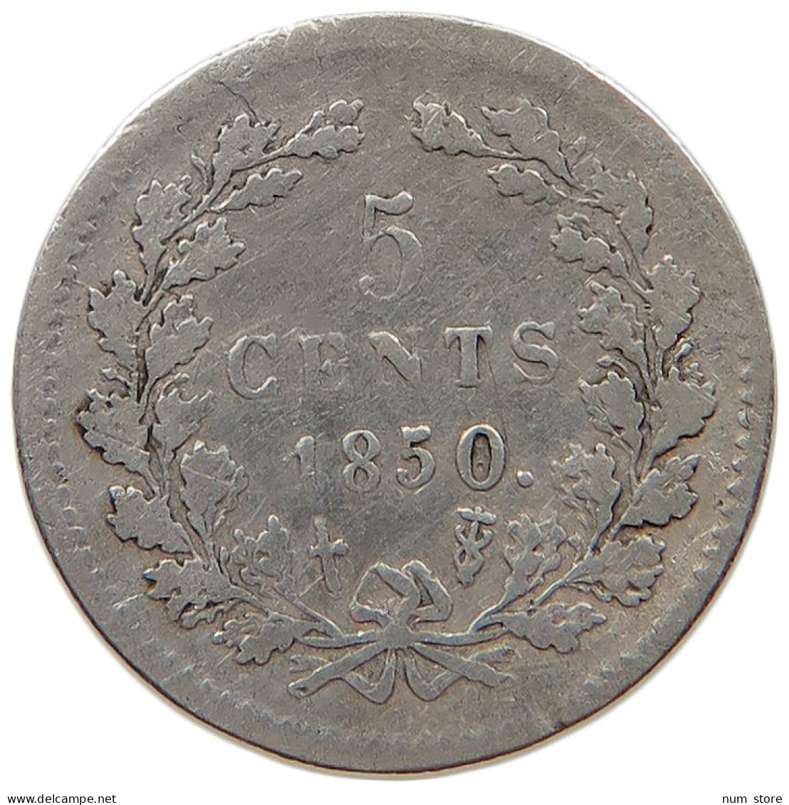 NETHERLANDS 5 CENTS 1850 #s100 0559 - 1849-1890: Willem III.