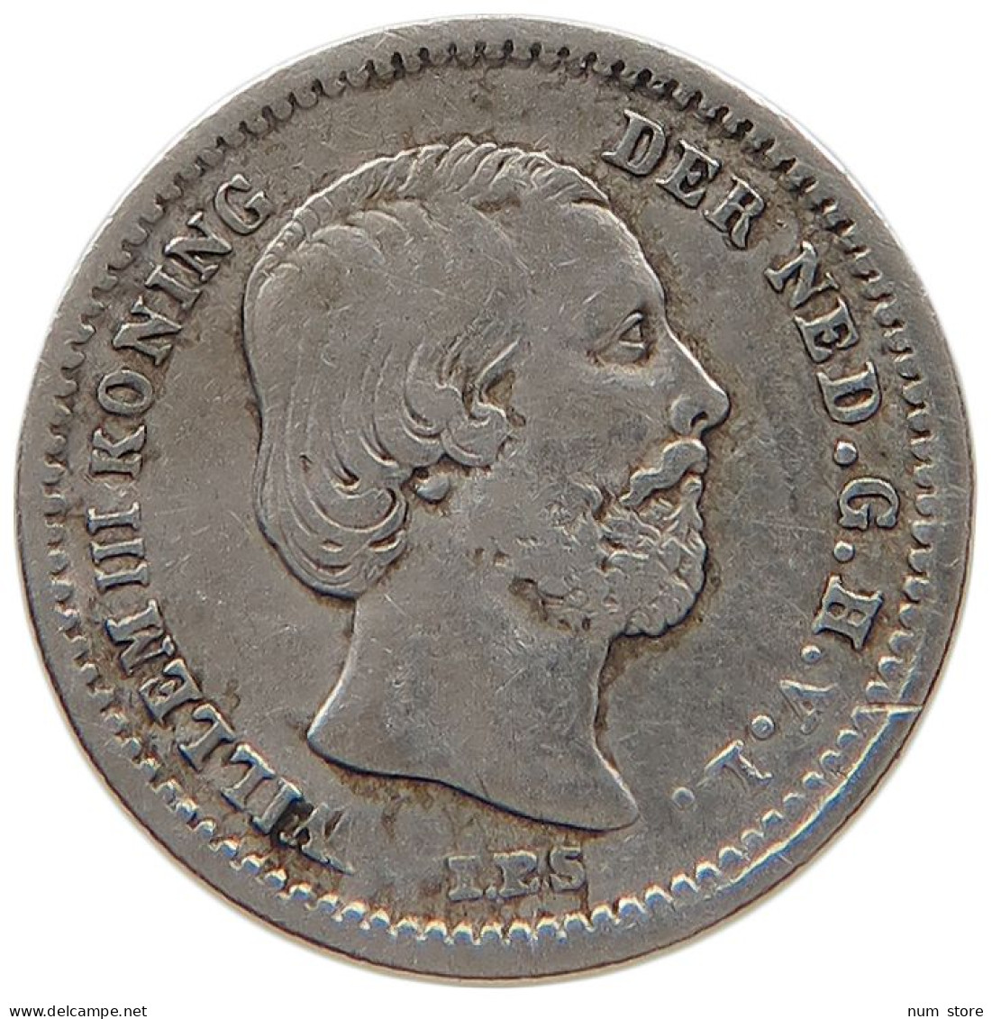 NETHERLANDS 5 CENTS 1850 #s100 0545 - 1849-1890 : Willem III
