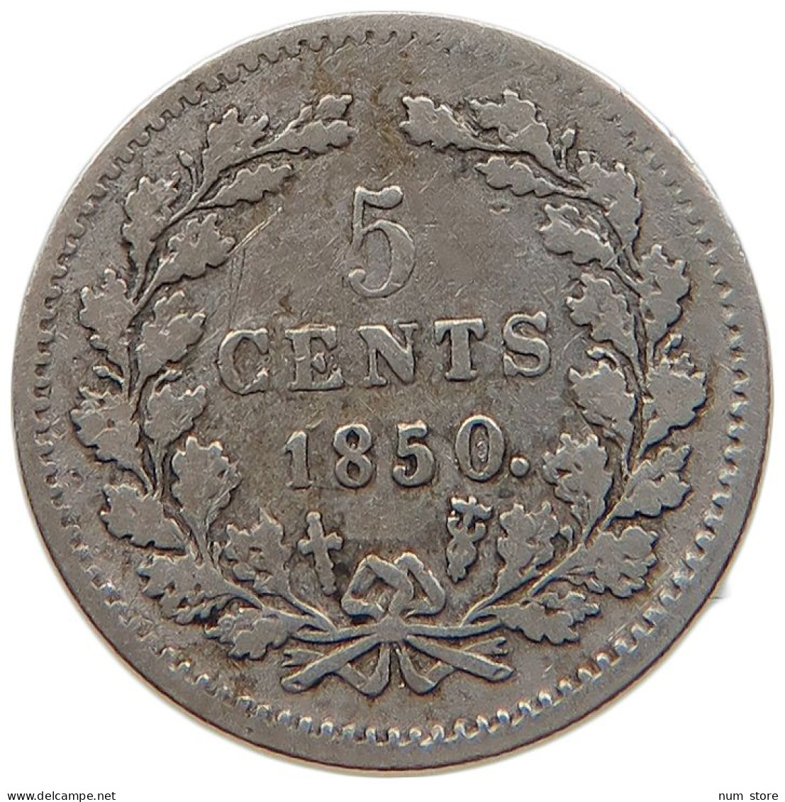 NETHERLANDS 5 CENTS 1850 #s100 0549 - 1849-1890: Willem III.