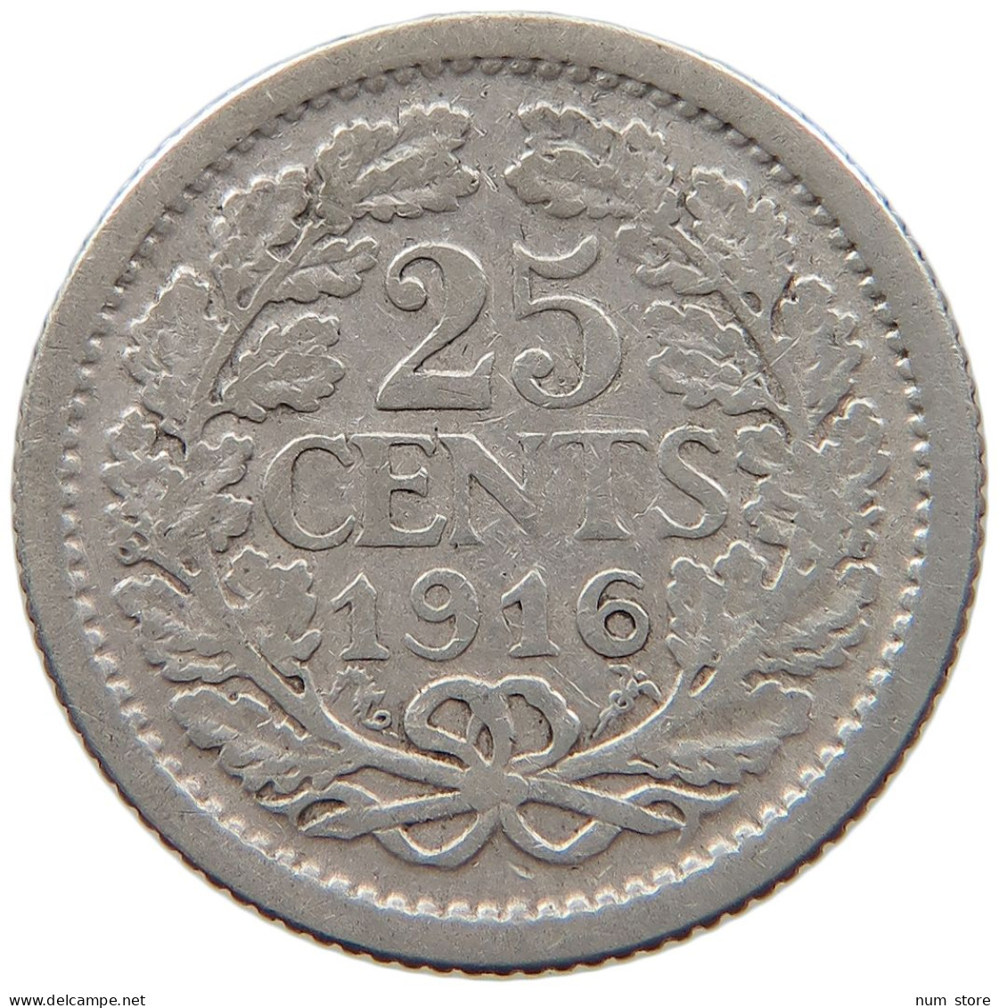 NETHERLANDS 25 CENTS 1916 #s101 0107 - 25 Centavos