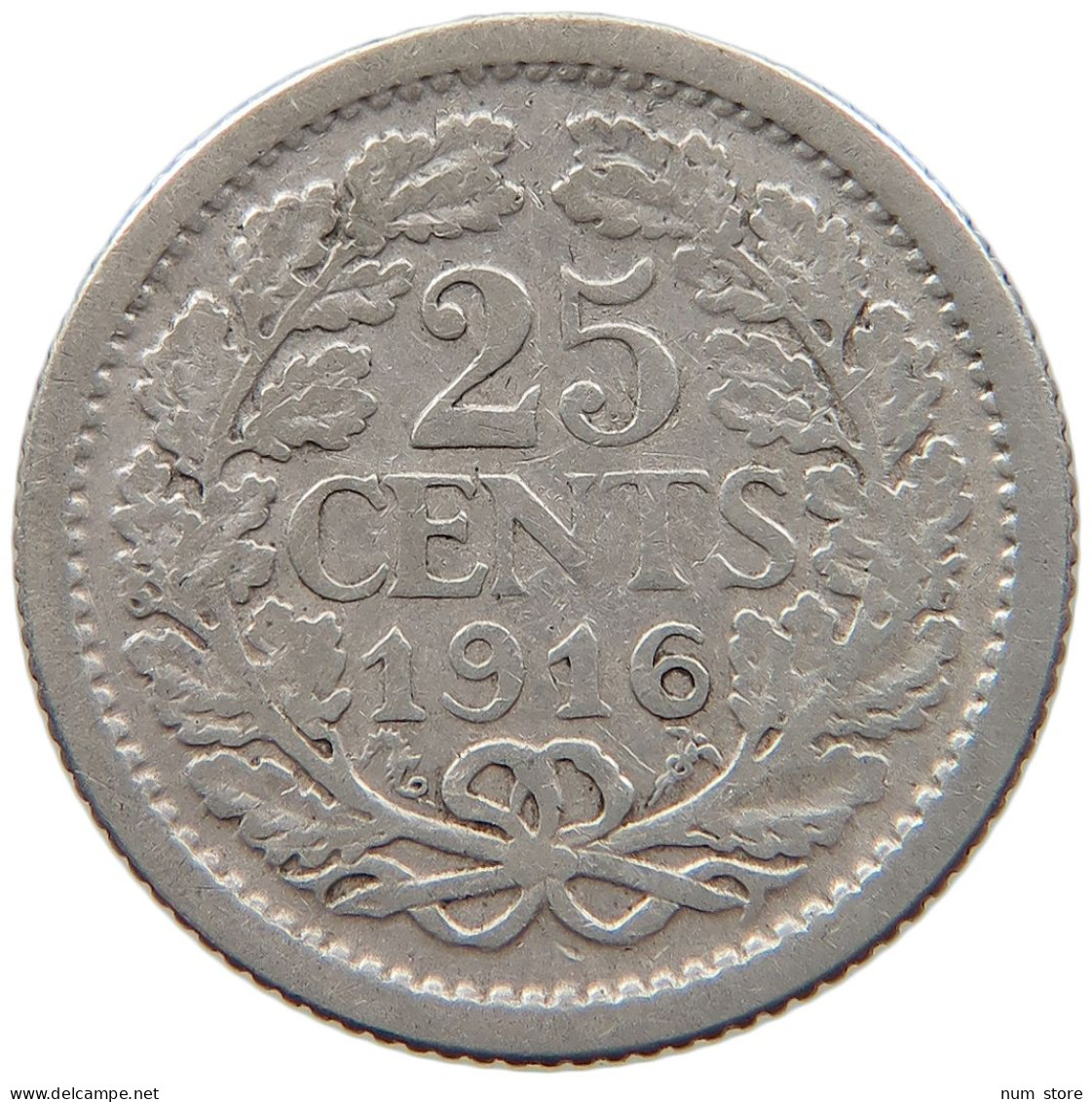 NETHERLANDS 25 CENTS 1916 #s101 0107 - 25 Cent