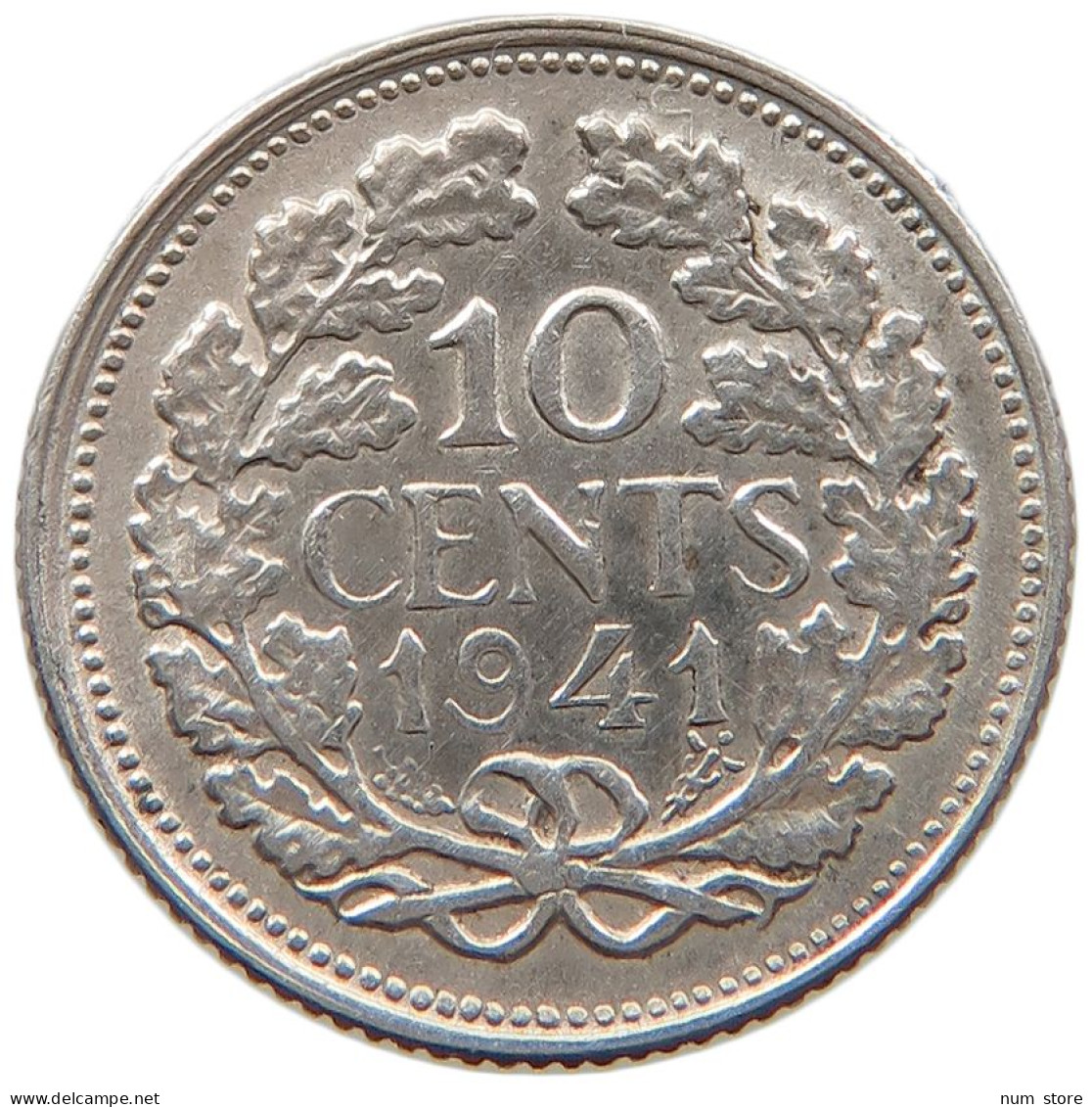 NETHERLANDS 10 CENTS 1941 #s100 0587 - 10 Centavos