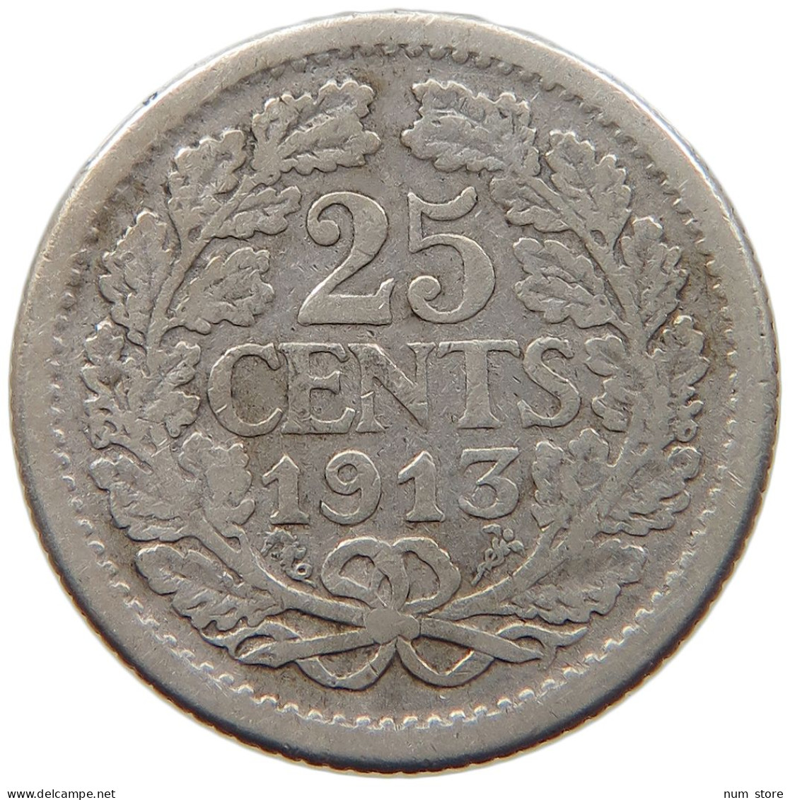 NETHERLANDS 25 CENTS 1913 #s101 0109 - 25 Cent
