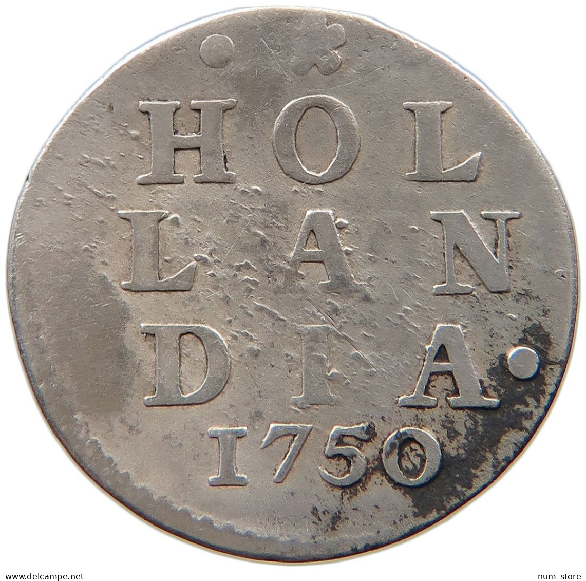 NETHERLANDS 2 STUIVERS 1750 HOLLAND #s101 0179 - Provincial Coinage