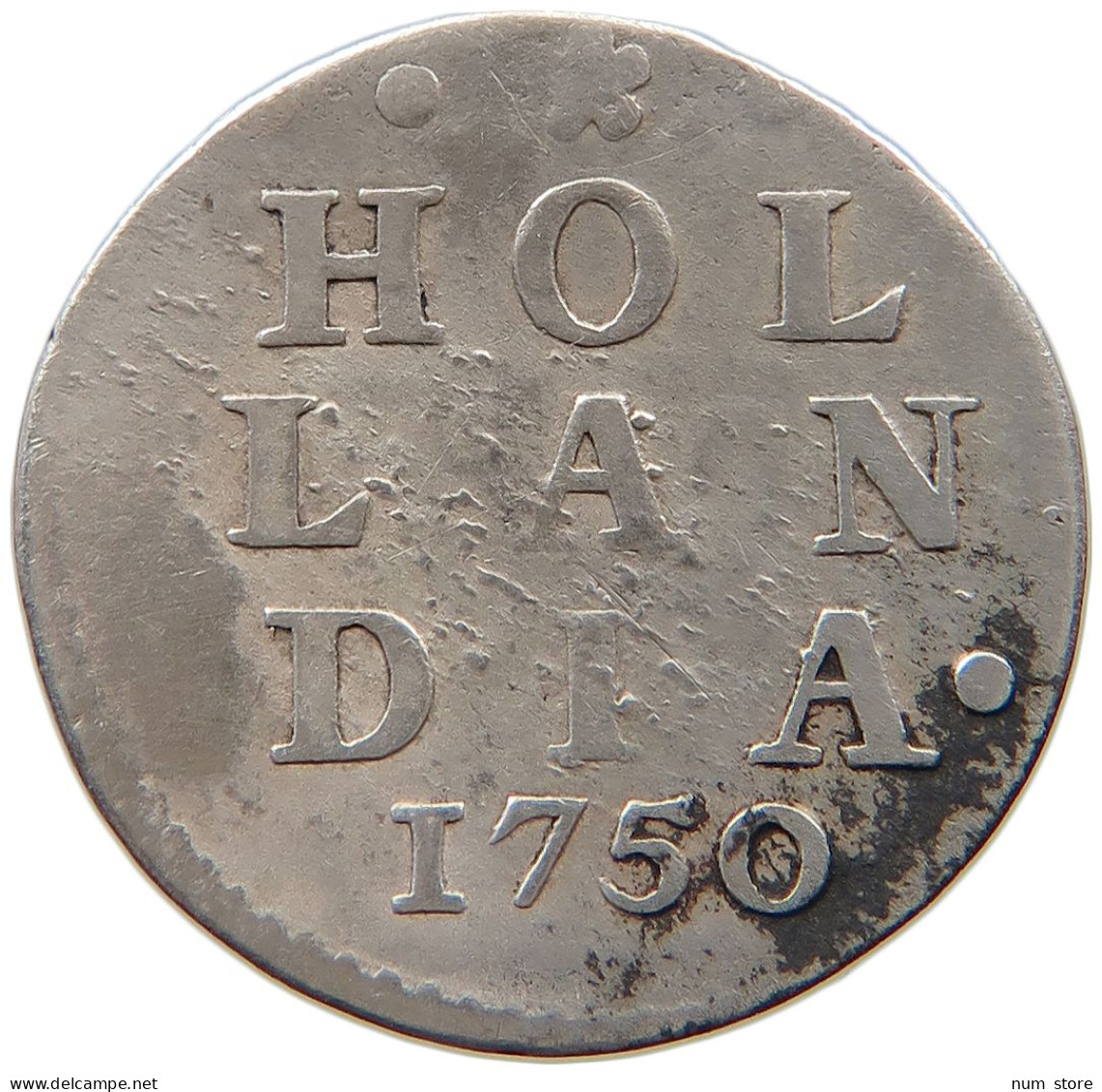 NETHERLANDS 2 STUIVERS 1750 HOLLAND #s101 0179 - Monedas Provinciales