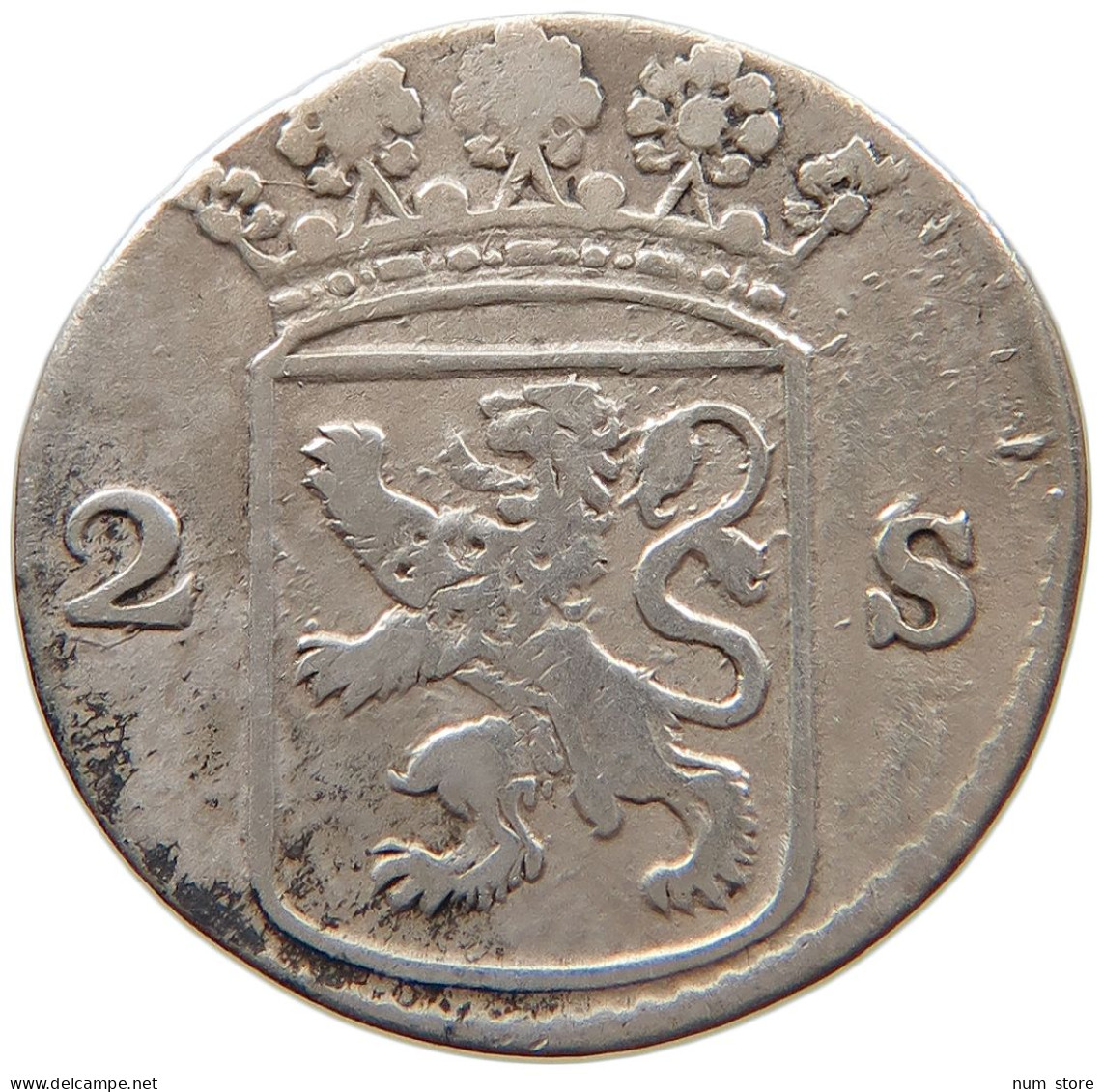 NETHERLANDS 2 STUIVERS 1750 HOLLAND #s101 0179 - Provincial Coinage