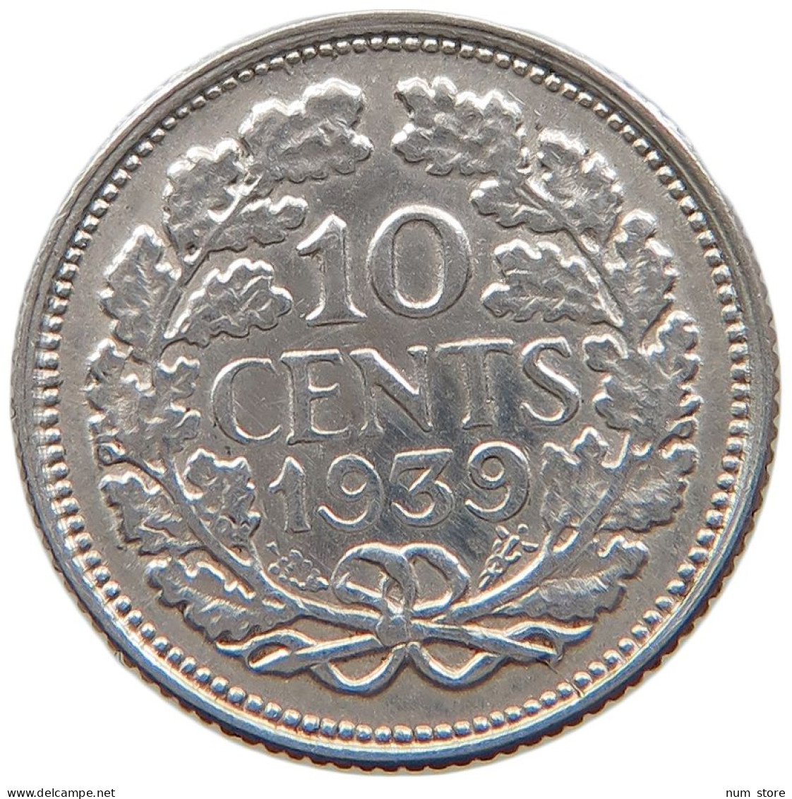 NETHERLANDS 10 CENTS 1939 #s100 0593 - 10 Cent