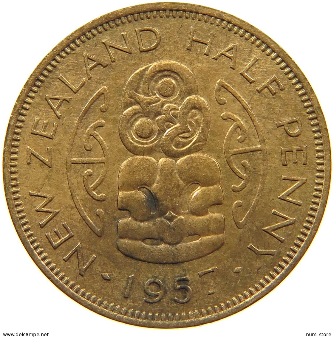 NEW ZEALAND 1/2 PENNY 1957 #s099 0389 - Nieuw-Zeeland