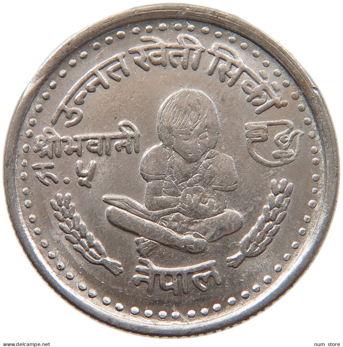 NEPAL 5 RUPEES 2037 #s092 0141 - Népal