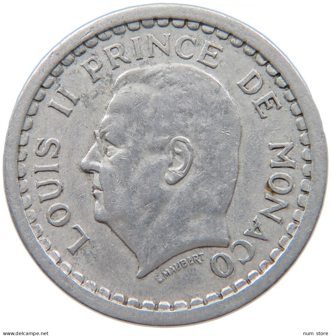 MONACO 1 FRANC 1945 #s089 0553 - 1922-1949 Louis II