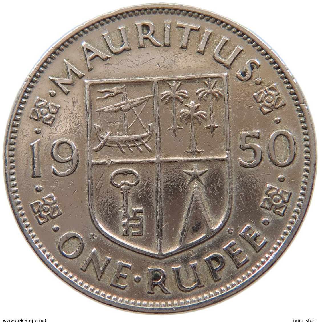 MAURITIUS RUPEE 1950 #s097 0029 - Maurice