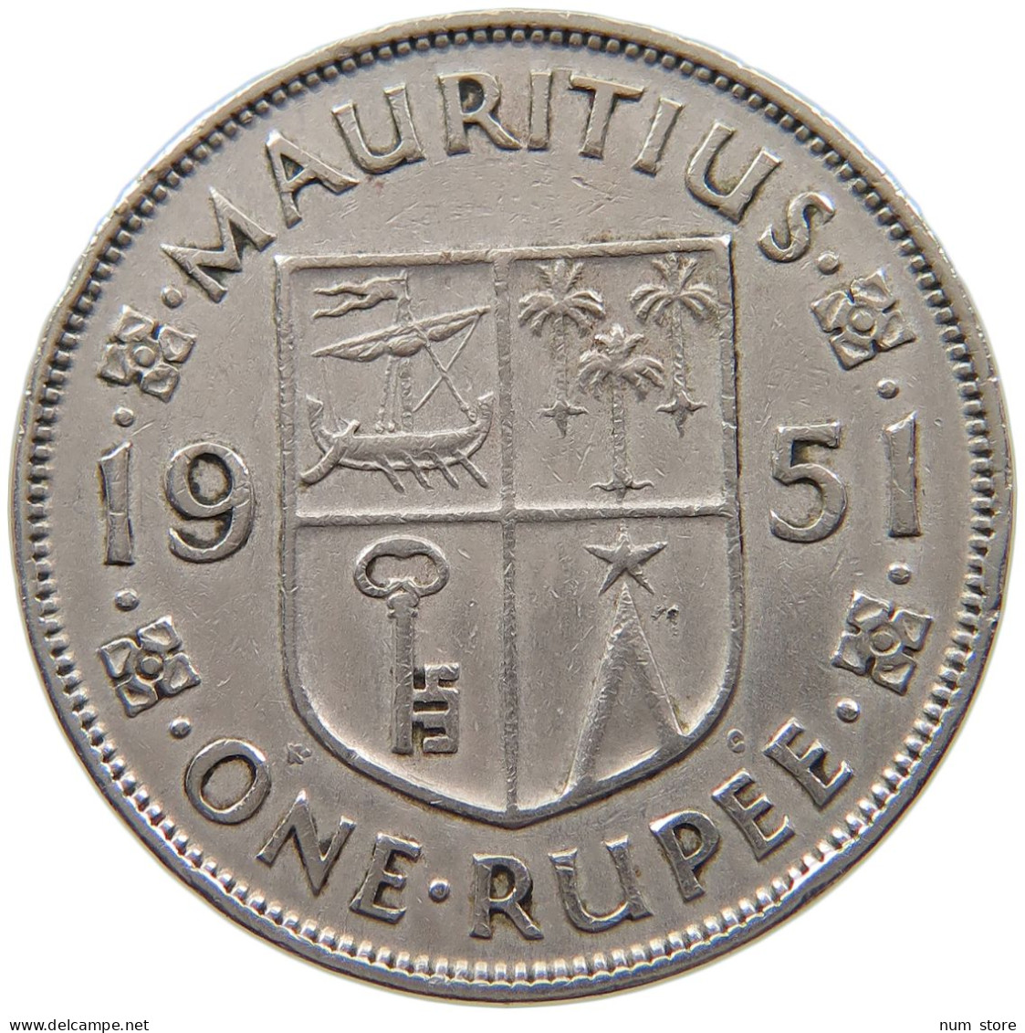 MAURITIUS RUPEE 1951 #s094 0599 - Maurice