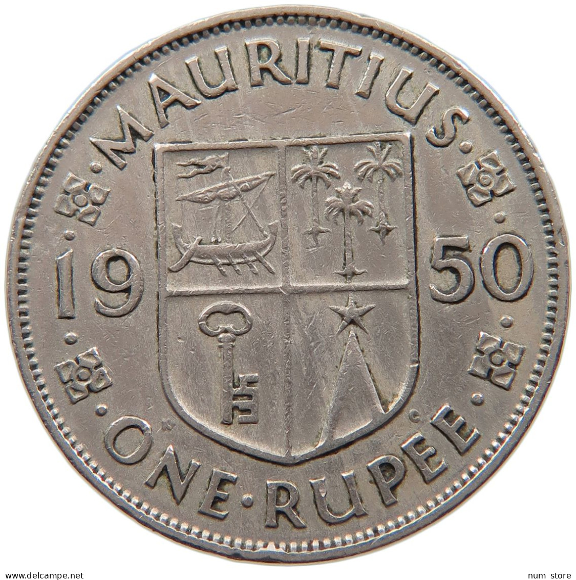 MAURITIUS RUPEE 1950 #s097 0027 - Mauritius