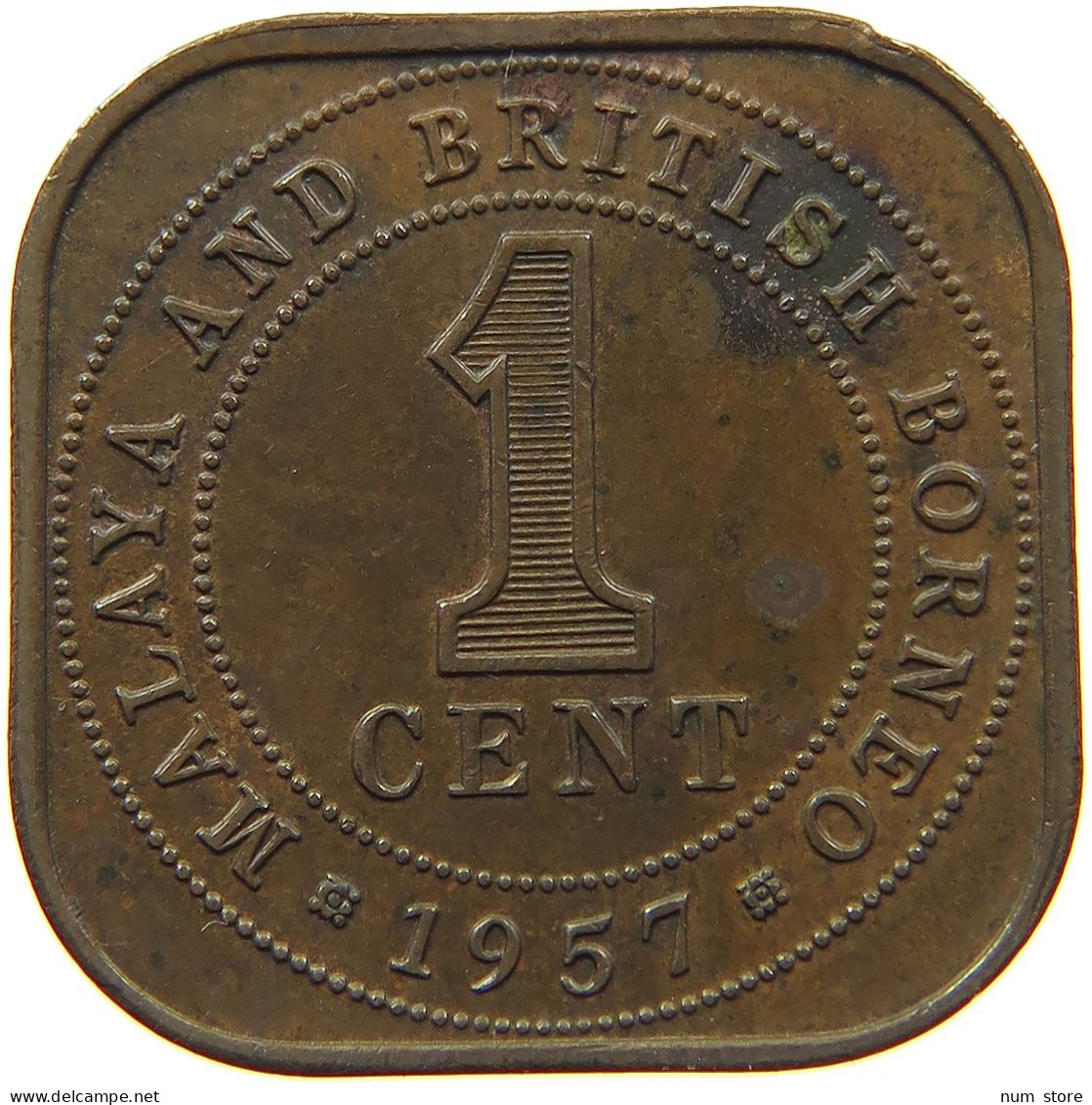 MALAYA BRITISH BORNEO 1 CENT 1957 #s095 0439 - Colonie