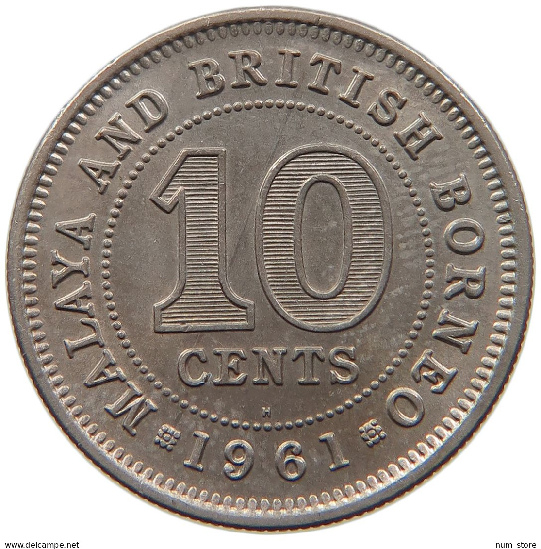 MALAYA AND BRITISH BORNEO 10 CENTS 1961 H #s096 0395 - Colonie