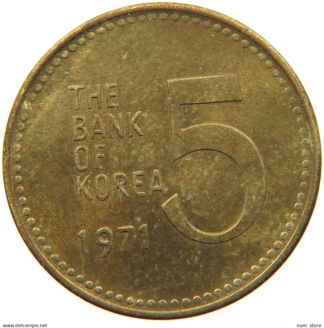 KOREA SOUTH 5 WON 1971 #s089 0179 - Korea, South