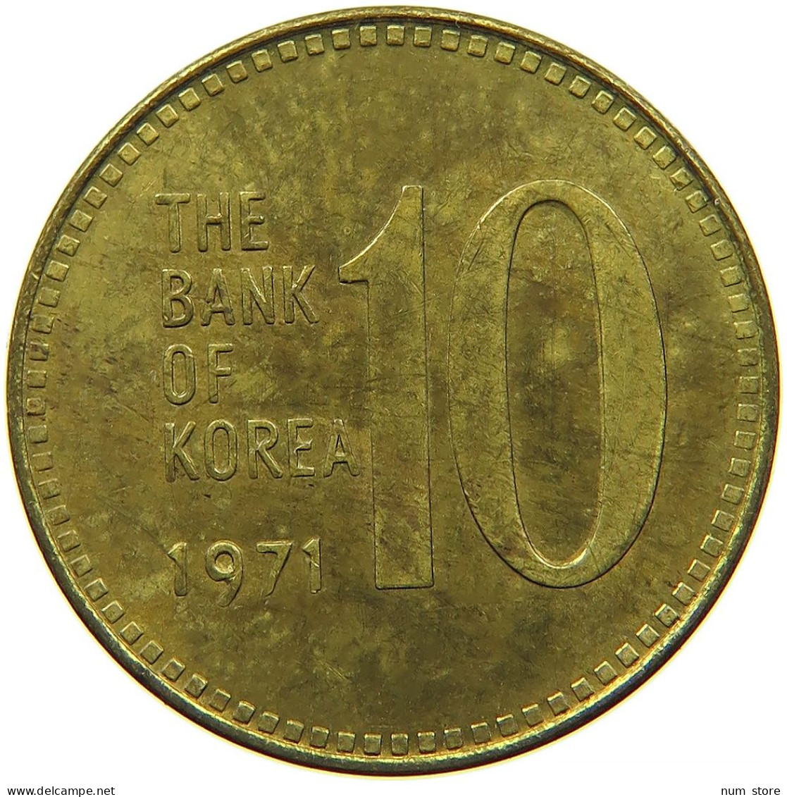 KOREA SOUTH 10 WON 1971 #s089 0107 - Coreal Del Sur