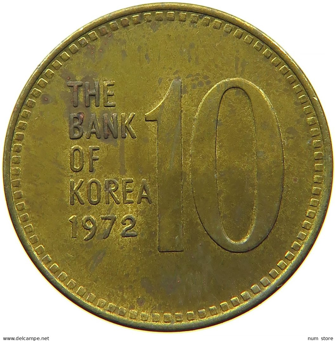 KOREA SOUTH 10 WON 1972 #s089 0099 - Korea, South