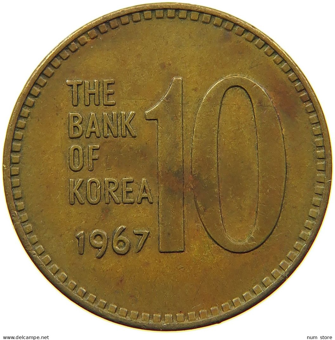 KOREA SOUTH 10 WON 1967 #s089 0103 - Korea, South