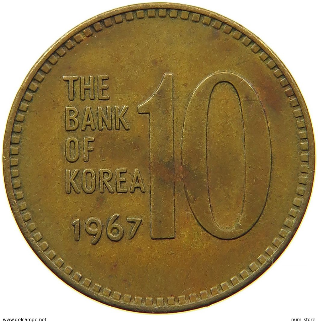 KOREA SOUTH 10 WON 1967 #s089 0103 - Coreal Del Sur