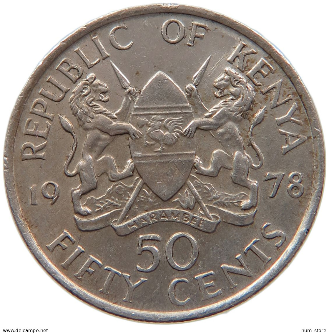 KENYA 50 CENTS 1978 #s100 0321 - Kenia