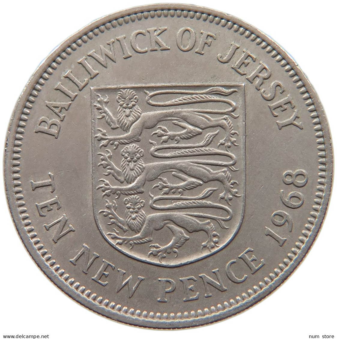 JERSEY NEW 10 PENCE 1968 #s100 0277 - Jersey